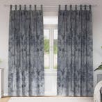 vidaXL Velvet Gordijnen 2 pcs Zilvergrijs 245 x 140 cm, Verzenden, Nieuw, Grijs