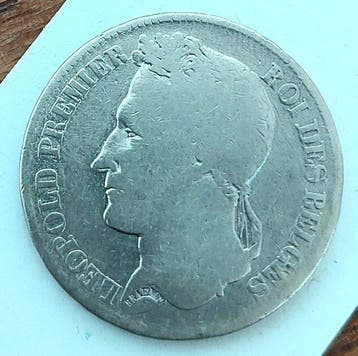 België. Leopold I. 2 Francs 1838 Pos A , randschrift /////