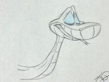 Walt Disney - Originele animatietekening van Kaa - Timon &, Nieuw