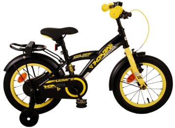 Volare Thombike Kinderfiets - Jongens - 14 inch - Zwart Geel, Fietsen en Brommers, Fietsen | Kinderfietsjes, Overige merken, Zijwieltjes