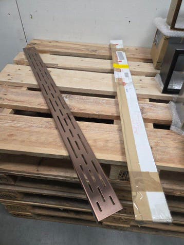 Douchegootrooster 90 cm – Geborsteld Koper, Ophalen of Verzenden, Nieuw, Koper, Bad