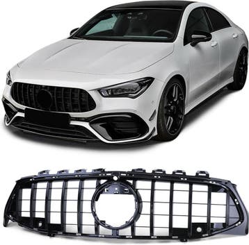 Grill voor Mercedes CLA-Klasse W118 2019-2023 | glans zwart