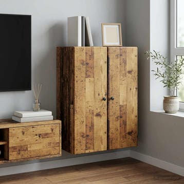 vidaXL Wandkast 66 x 34,5 x 90 cm Bewerkt hout Oud hout, Verzenden, Nieuw