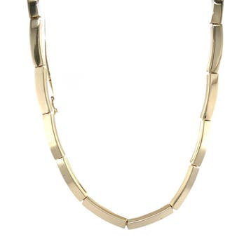 Gouden choker 45 cm 14 karaat, Sieraden, Tassen en Uiterlijk, Kettingen, Verzenden, Zo goed als nieuw, Goud
