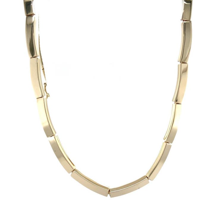 Gouden choker 45 cm 14 karaat, Sieraden, Tassen en Uiterlijk, Kettingen, Goud, Zo goed als nieuw, Verzenden