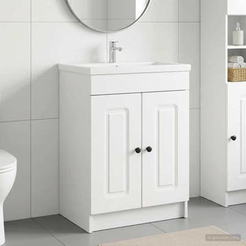 vidaXL Badkamer onder wastafel kast Wit 56 x 37,5 x 81 cm, Verzenden, Nieuw