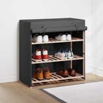 vidaXL Schoenenkast met hoes 79x40x80 cm stof grijs, Verzenden, Nieuw
