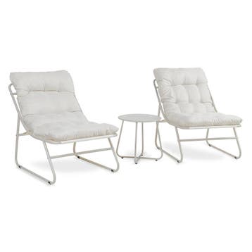 Tuinset Malmö 3-delige loungeset met tafel en 2 stoelen tuin, Verzenden, Nieuw