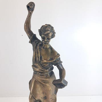 Beeldje - Maniscalco al lavoro - Brons
