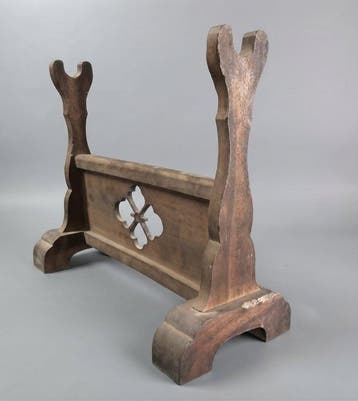 Antique Japanese Wooden Katana Sword Stand (Katana-Kake) -