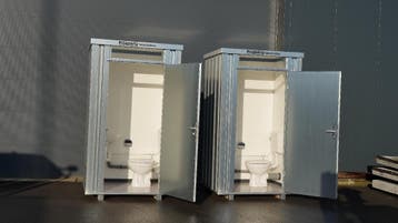 Sanitair unit / demontabel/ Verplaatsbaar (TIP) OP=OP, Ophalen, Nieuw, Toilet