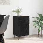 vidaXL Dressoir met lade Zwart eiken 35 x 40 x 70 cm Bewerkt, Verzenden, Nieuw, Overige houtsoorten, Minder dan 50 cm