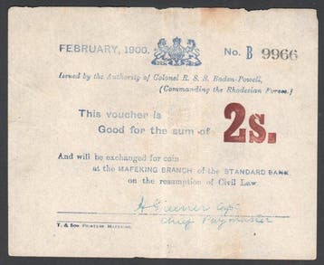Zuid-Afrika. - 2 Shillings 1900 - Mafeking - Pick S-652