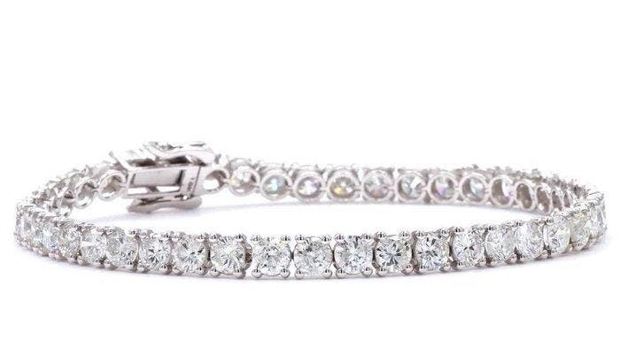 Armband - 18 karaat Witgoud - 11.32ct. tw. Diamant, Sieraden, Tassen en Uiterlijk, Armbanden