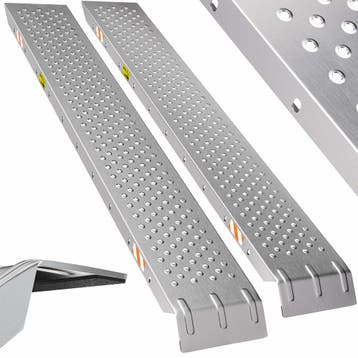 Oprijplaten set van 2 Staal 200 kg per rail (Auto-Fiets), Verzenden, Nieuw