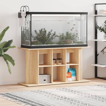 vidaXL Aquariumstandaard Sonoma Eiken 120x40x60 cm Bewerkt, Verzenden, Nieuw