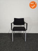 Drentea vergaderstoel zwart 4-poots (Vergaderstoelen), Vergader- of Presentatieruimte, Ophalen of Verzenden, Gebruikt, Stoel