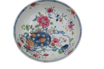 Qing Dynasty - Bord - Porselein - Famille Rose 18e eeuw