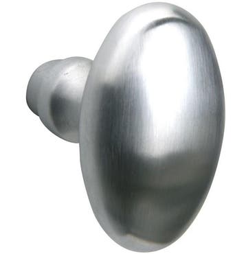 Knopkruk Ei 65x38 mm mat chroom, Verzenden, Nieuw