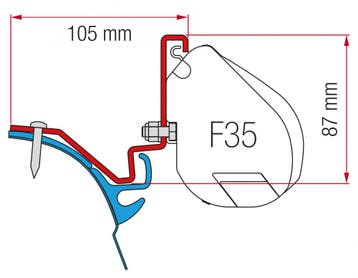 Fiamma VW T6 Kepler Kit H1-L2 >2014 F35, Nieuw