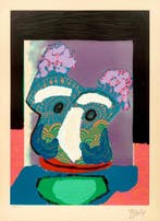Karel Appel (1921-2006) - Purple owl (from Bedized Pudding)