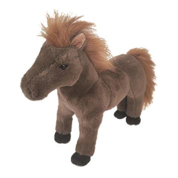 Inware paard knuffel - bruin - staand - pluche - 28 cm, Verzenden, Nieuw