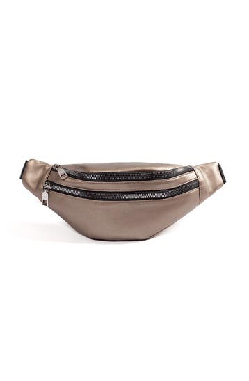 KIMU® Heuptas Brons 2 Ritsen Fanny Pack met Twee Vakken Zwar, Sieraden, Tassen en Uiterlijk, Tassen | Damestassen, Ophalen of Verzenden