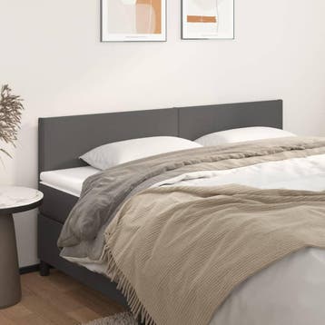 vidaXL Hoofdborden 200x5x78/88 cm kunstleer grijs, Verzenden, Nieuw, Grijs, Overige materialen