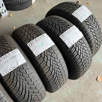 4 x Continental Winter TS850 185-65-15 Winterbanden 8mm, Auto-onderdelen, Gebruikt, 15 inch, Band(en), Personenwagen