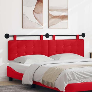 vidaXL Hangend hoofdbord Kunstleer, Verzenden, Nieuw, Rood, Overige materialen