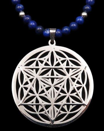 Lapis lazuli - Halsketting Aartsengel Metatron: Volledige