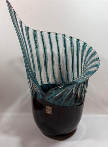zanetti - Licio Zanetti - Vaas - Muranoglas - Kunstvaas van