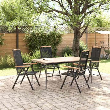 Tuinmeubels set van 4 | 41% Korting | Snel weg!, Ophalen of Verzenden, Zo goed als nieuw, Aluminium, Verstelbaar
