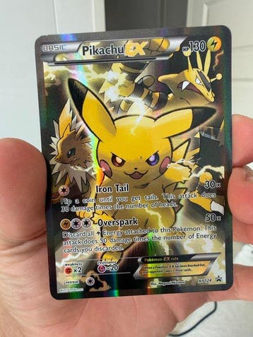 Pokémon - 1 Card - Pikachu EX XY124 Promo card, Full art,, Nieuw