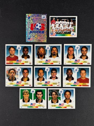 1998 Panini France 98 World Cup, USA complete team #407/416, Nieuw