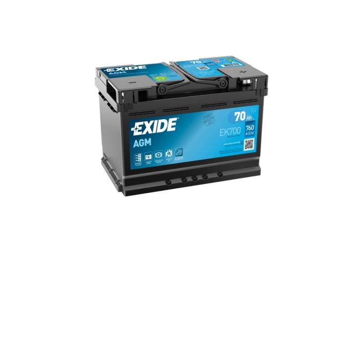 Exide AGM accu | EK700 | 12V 70Ah, Auto-onderdelen, Accu's en Toebehoren, Ophalen of Verzenden