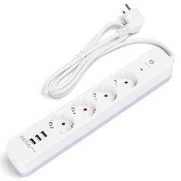 Stekkerdoos met USB - Verlengsnoer met USB - Aigi - 4, Ophalen of Verzenden, Nieuw