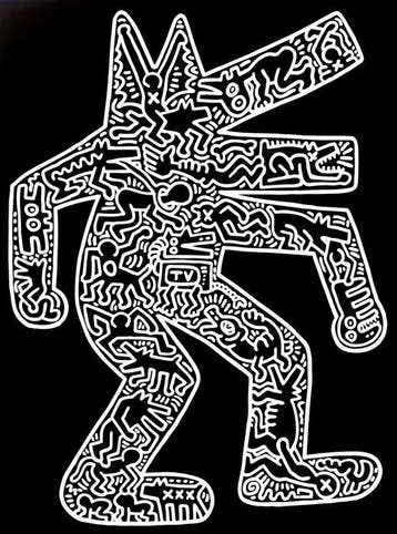Keith Haring - Dog - Giclée - 60x48 - Artestar licensed