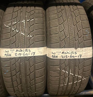 2x215-60-17 Achillis Winter 4,5m €35 per band 215 60 17, Ophalen, 17 inch, Winterbanden, Band(en)