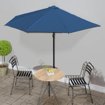 vidaXL Balkonparasol half met aluminium paal 300x155x223 cm, Verzenden, Nieuw, 3 tot 4 meter
