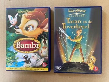 2 Disney-films - Taran en de Toverketel + Luxe-Editie Bambi, Verzenden, Zo goed als nieuw, Amerikaans