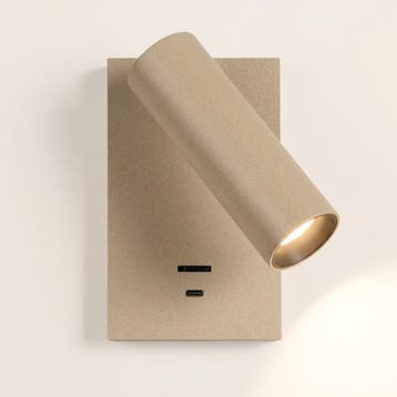 Elias Bedlamp Champagne Met Schakelaar En USB-C, Verzenden, Nieuw