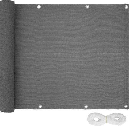 2dekans | tectake - Balkonscherm, variant 2 grijs 75 cm -, Tuin en Terras, Partytenten, Zo goed als nieuw, Ophalen of Verzenden