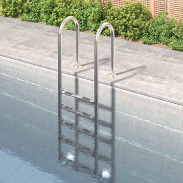 vidaXL Zwembadladder 54x38x211 cm 304 roestvrij staal, Verzenden, Nieuw