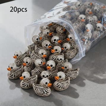 20x Gothic Skelet Eendjes - Mini Resin Figuurtjes voor Hallo, Verzenden, Nieuw