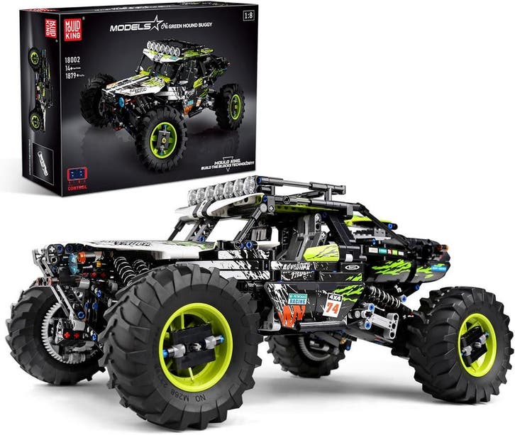 Mould King 18002 Green Buggy (Voertuigen, Modelbouwsets), Kinderen en Baby's, Speelgoed | Bouwstenen, Nieuw, Verzenden