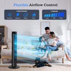 Torenventilator - Fluisterstil - Oscillatie - Zwart - Aigost, Verzenden, Zo goed als nieuw