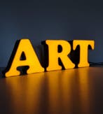 Vintage ARTschild - Reclamebord (3) - Metaal, Plexiglas