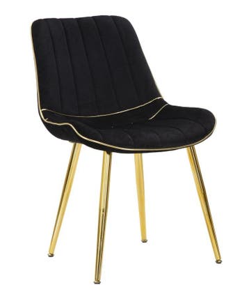 STOEL PARIS NERA/GOUD SET 2 STUKS CM 51X59X79, Huis en Inrichting, Fauteuils, Ophalen of Verzenden, Nieuw