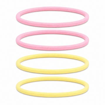 Haarband Sport 1cm - Endless Elastiek - Nylon - Roze Geel -, Nieuw
